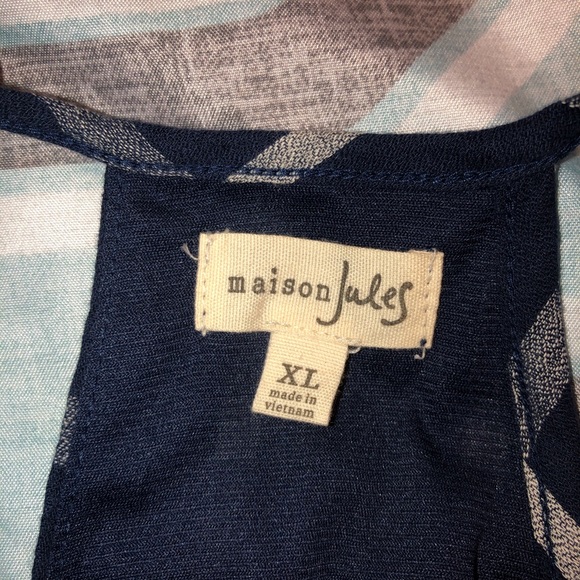 Maison Jules Plaid Cropped Jumpsuit. Sz XL NWT - Picture 6 of 6